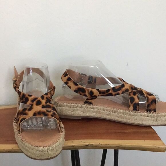 Madewell The Malia Espadrille Leopard Sandal NEW - Picture 6 of 10